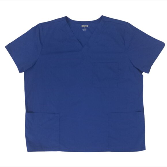 Scrubstar Scrub Set Top Bottom Pants XL Nursing Uniform Blue - Picture 2 of 12